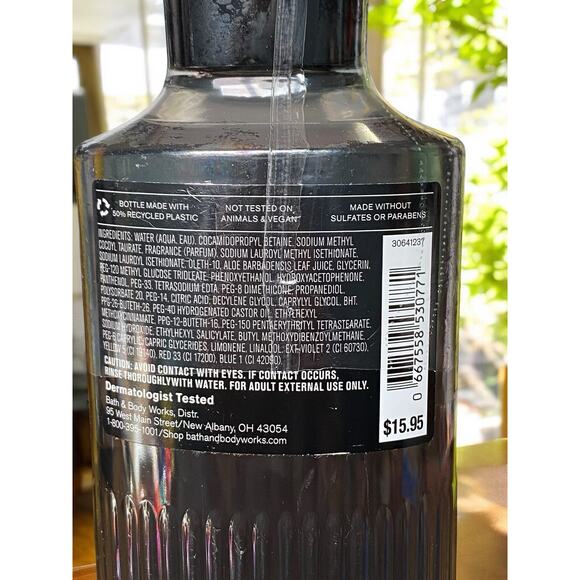 BATH & BODY WORKS BLACK TIE 3-IN-1 HAIR FACE & BODY WASH MEN'S 10 FL OZ/295 mL - Picture 4 of 6